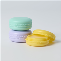 Macaron Plastic Jar and Lid - Lemon
